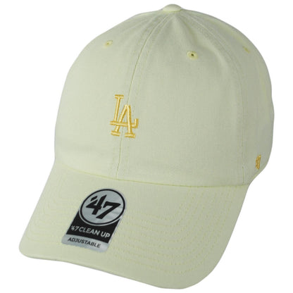 47 Brand | Los Angeles Dodgers MLB Tonal Base Runner Clean Up Strapback Baseball Cap Dad Hat | 203057 | lead | DIGITAL YELLOW