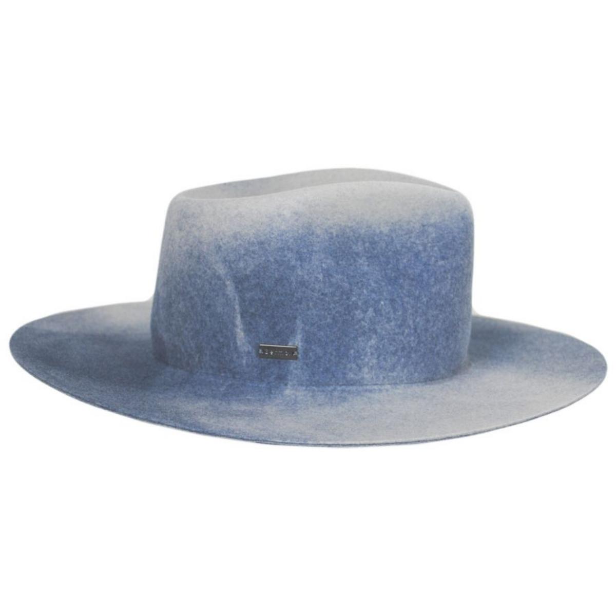 Betmar | Georgia Wide Brim Wool Felt Fedora Hat | 123173 | profile | GREY MIX