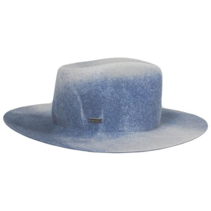 Betmar | Georgia Wide Brim Wool Felt Fedora Hat | 123173 | profile | GREY MIX