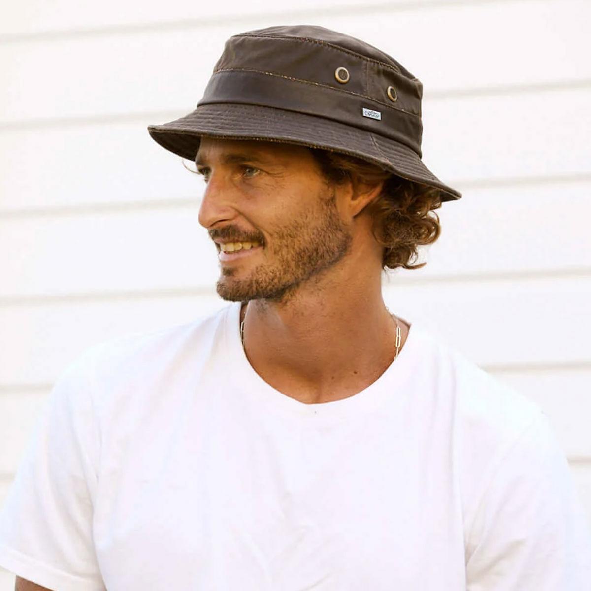 Cotton Nylon Water-Repellent Bucket Hat (black) | OVY
