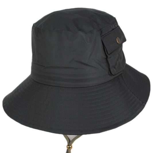 Scala | Aloma Nylon Rain Hat | 106425 | lead | CHARCOAL