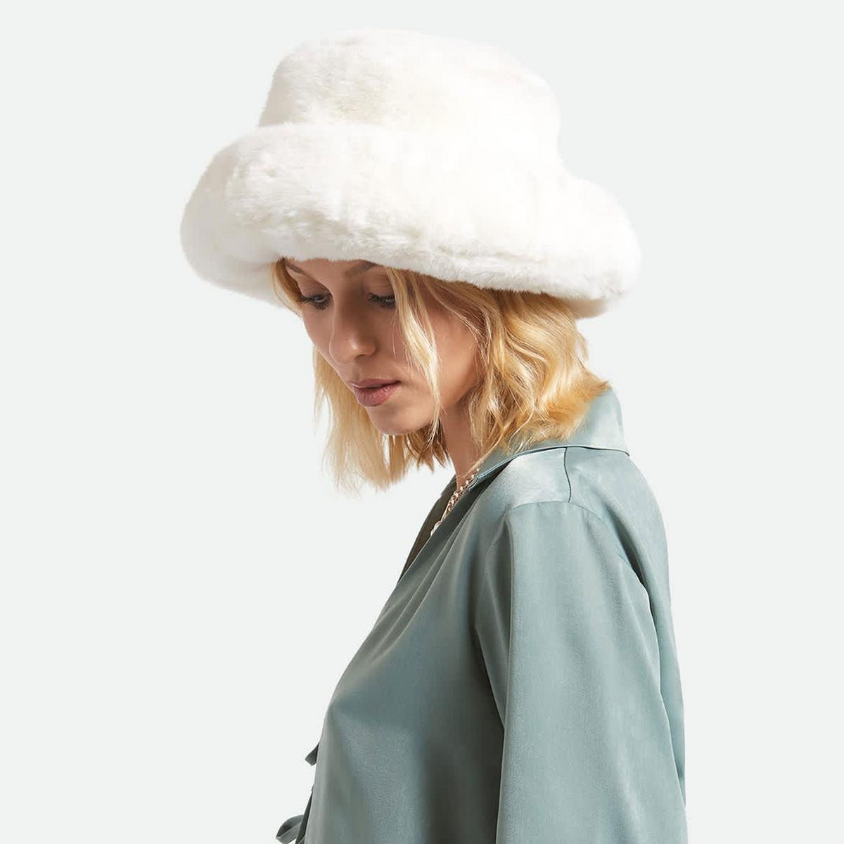 BRIXTON HATS | Dion Faux Fur Winter Bucket Hat | 185556 | lsfone | OFF WHITE