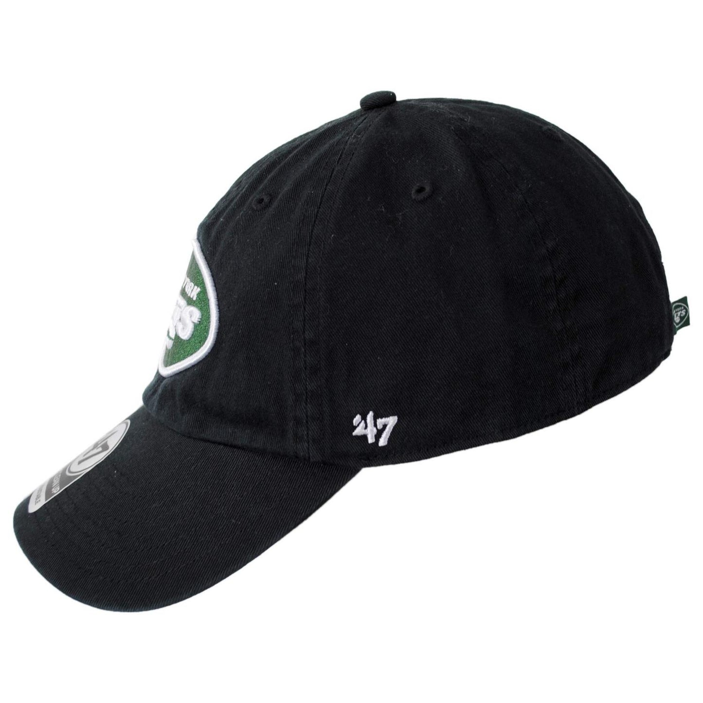 47 Brand | New York Jets NFL Clean Up Strapback Baseball Cap Dad Hat | 203700 | profile | BLACK
