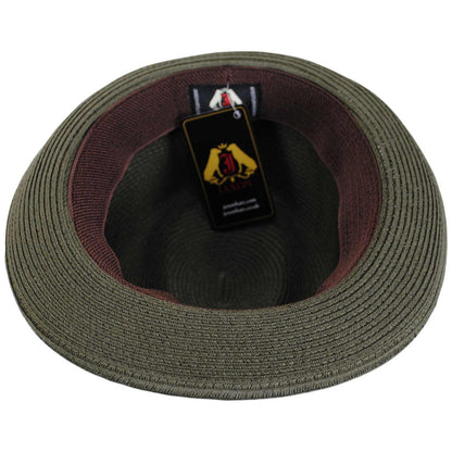 Jaxon Hats | Ridley Toyo Straw Trilby Fedora Hat | 129000 | under | OLIVE GREEN