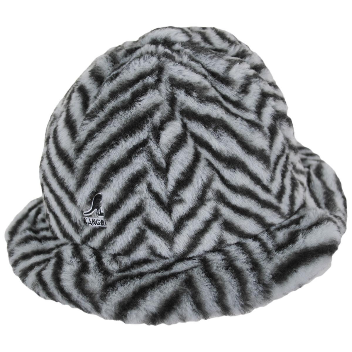 Kangol | Herringbone Faux Fur Casual Bucket Hat | 185768FW23 | lead | GREY HERRINGBONE