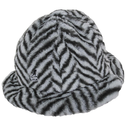 Kangol | Herringbone Faux Fur Casual Bucket Hat | 185768FW23 | lead | GREY HERRINGBONE
