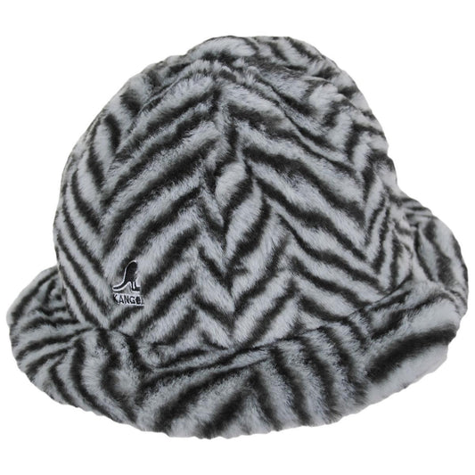 Kangol | Herringbone Faux Fur Casual Bucket Hat | 185768FW23 | lead | GREY HERRINGBONE