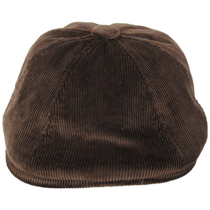 Kangol | Hawker Corduroy Newsboy Cap | 160950 | front | BROWN