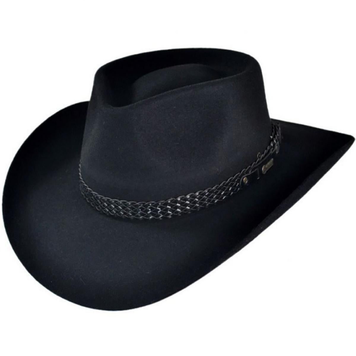 Akubra | Snowy River Fur Felt Australian Western Hat | 131700 | lead | BLACK
