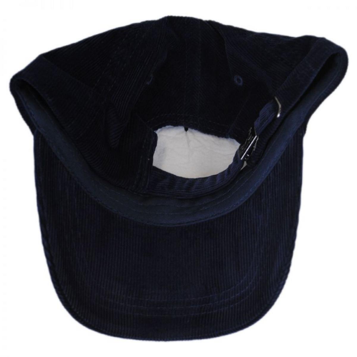 Kangol | Logo Corduroy Strapback Baseball Cap Dad Hat | 201182 | under | NAVY