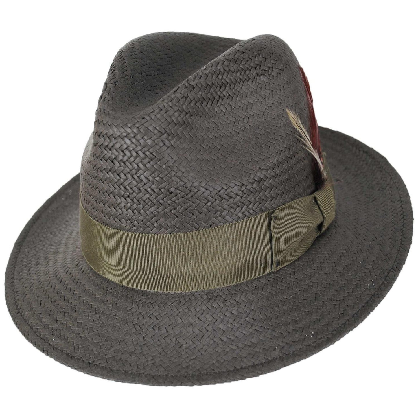 Bailey 1922 | Blixen Sun Raindura Straw Fedora Hat | 127936 | lead | KAPOK GREEN