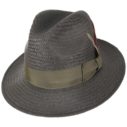 Bailey 1922 | Blixen Sun Raindura Straw Fedora Hat | 127936 | lead | KAPOK GREEN