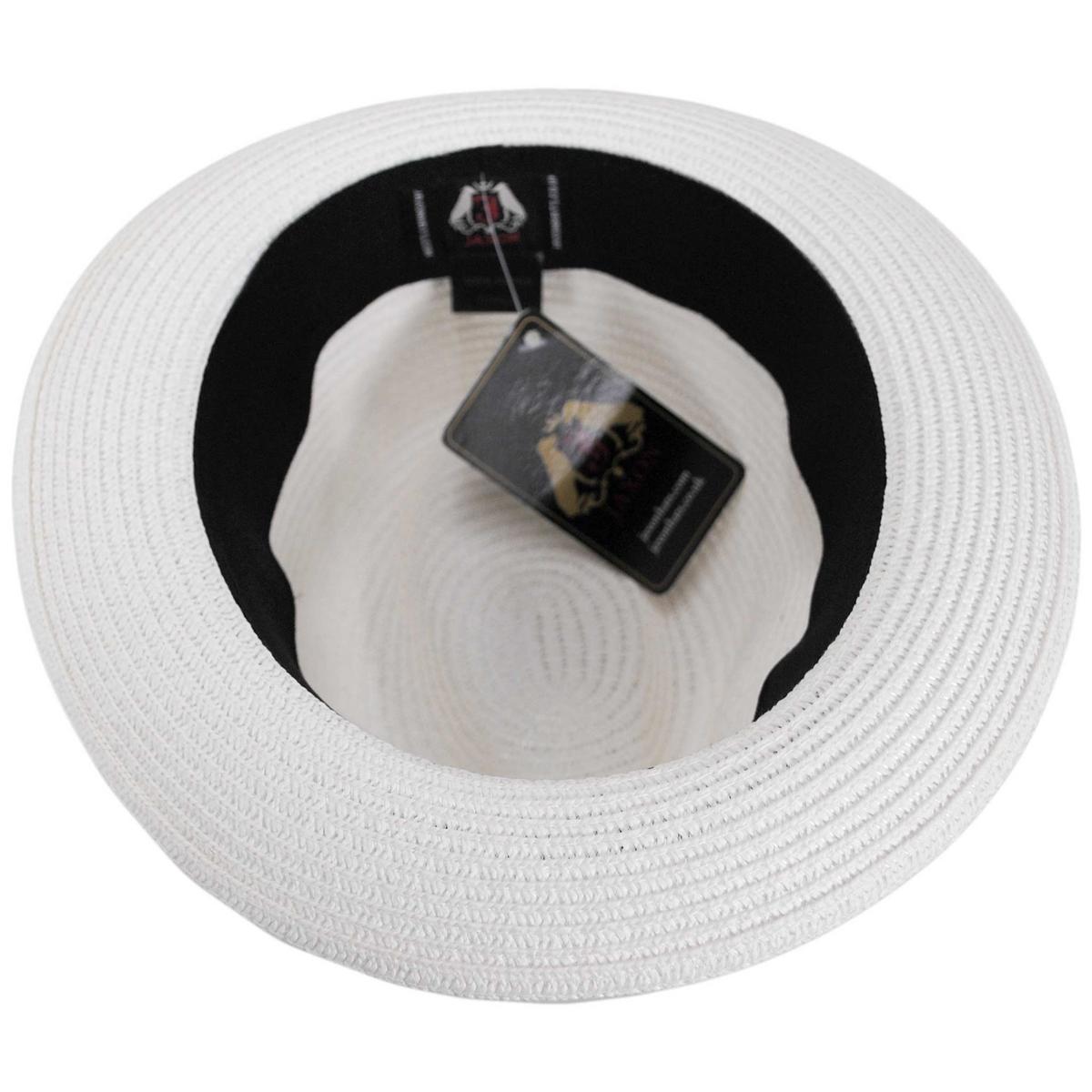 Jaxon Hats | Toyo Straw Braid Trilby Fedora Hat | 128500 | under | WHITE
