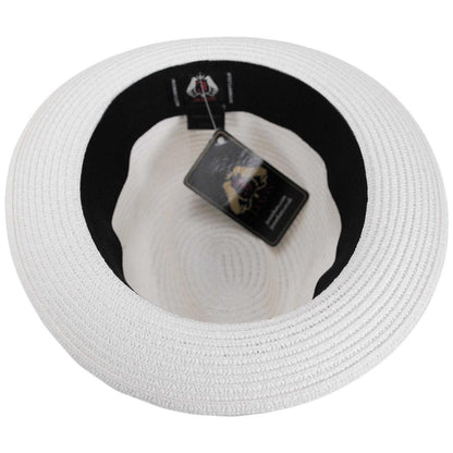 Jaxon Hats | Toyo Straw Braid Trilby Fedora Hat | 128500 | under | WHITE