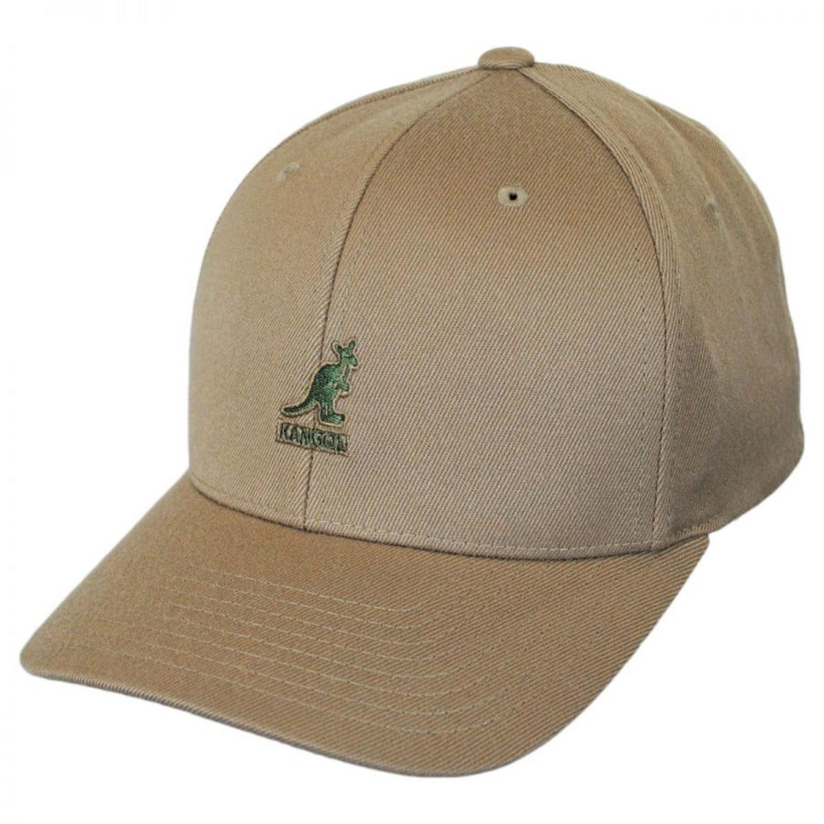Kangol | Logo Wool FlexFit Fitted Baseball Cap | 201104 | lead | BEIGE
