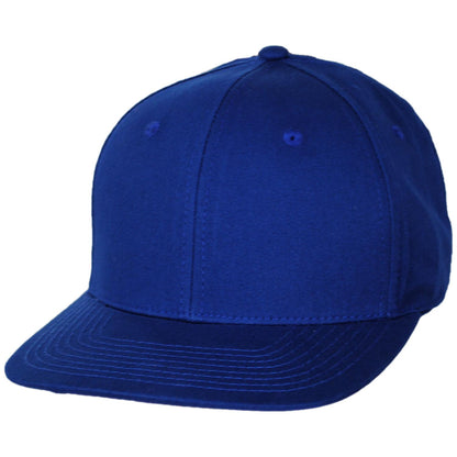 Dorfman Pacific | Mid Pro Cotton Flat Bill Snapback Baseball Cap | 200189 | lead | ROYAL