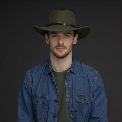 Bailey 1922 | Piston Wool Felt Aussie Hat | 130349 | lsmone | OLIVE