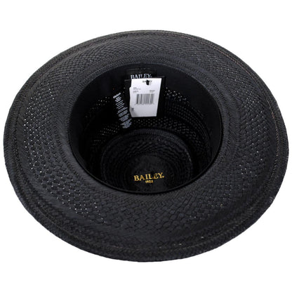 Bailey 1922 | Alix Panama Straw Fedora Hat | 127749 | under | BLACK