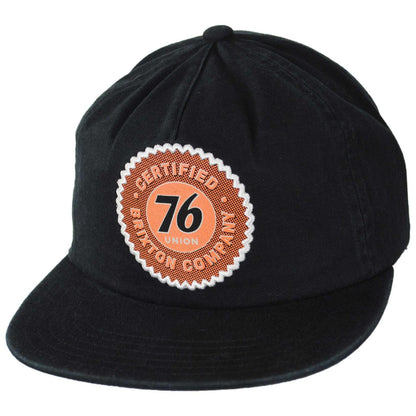 BRIXTON HATS | 76 Certified Cotton Snapback Baseball Cap | 201697 | lead | WASHED BLACK