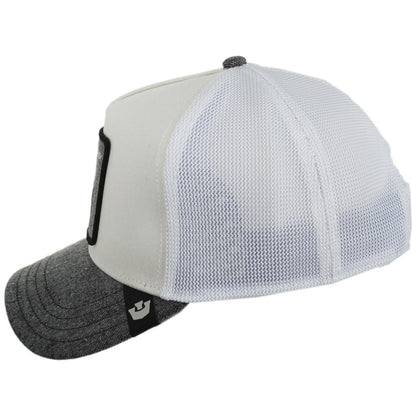 Goorin Bros | Rottie Denim Mesh Trucker Snapback Baseball Cap | 200734 | profile | GRAY DENIM