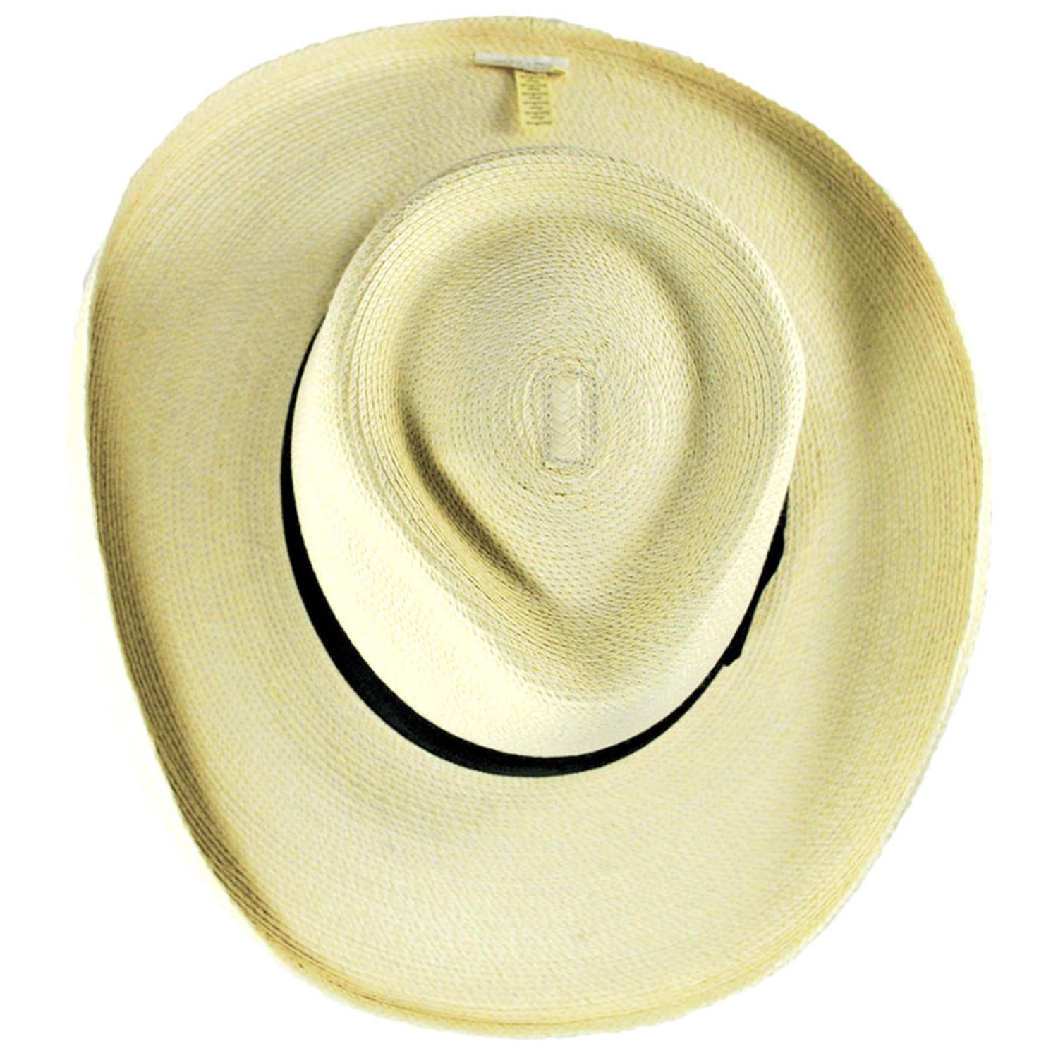 SunBody Hats | Plantation Guatemalan Fine Palm Leaf Straw Hat | 128210 | top | NATURAL
