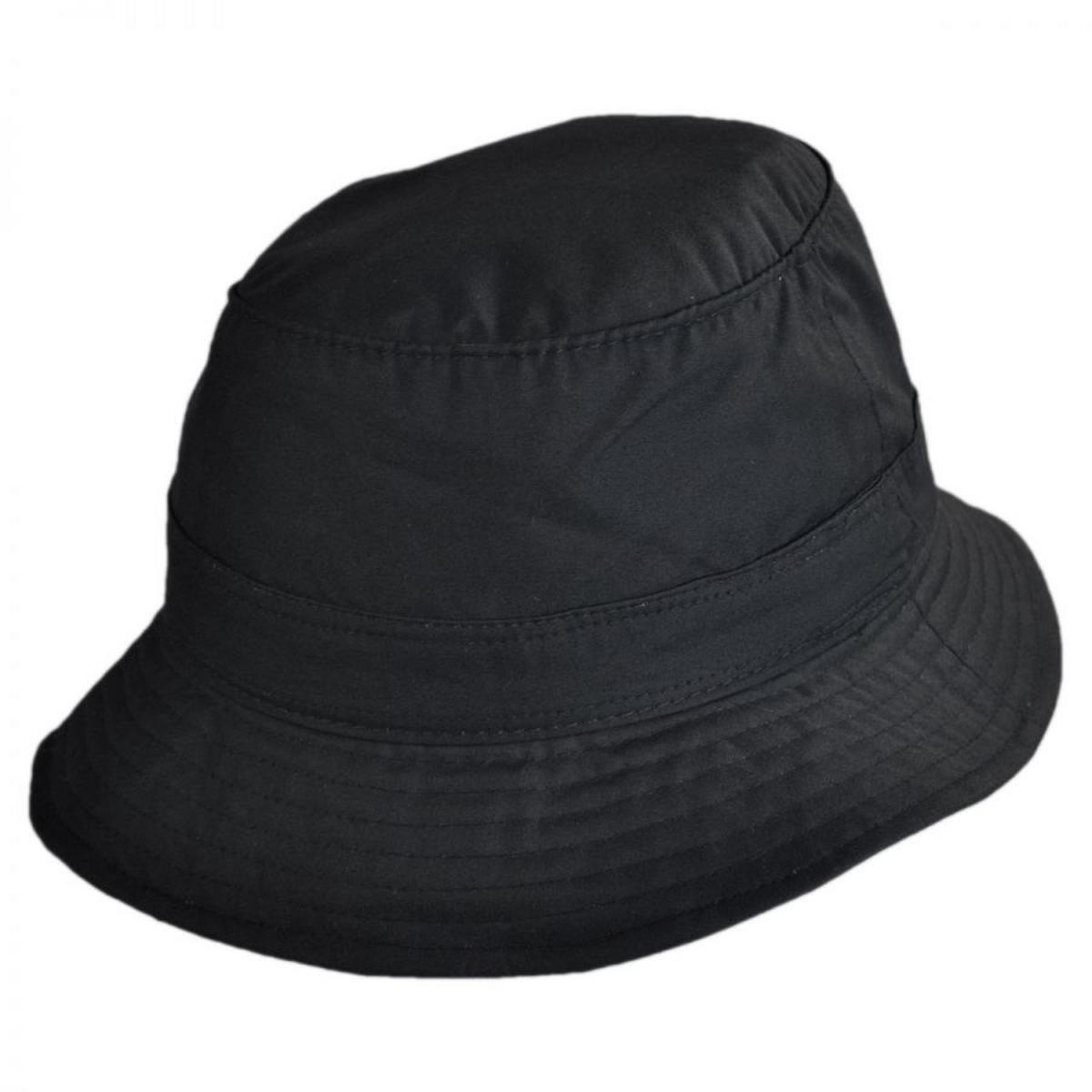 Hills Hats of New Zealand | Hydrotex Rain Bucket Hat | 401714 | lead | BLACK