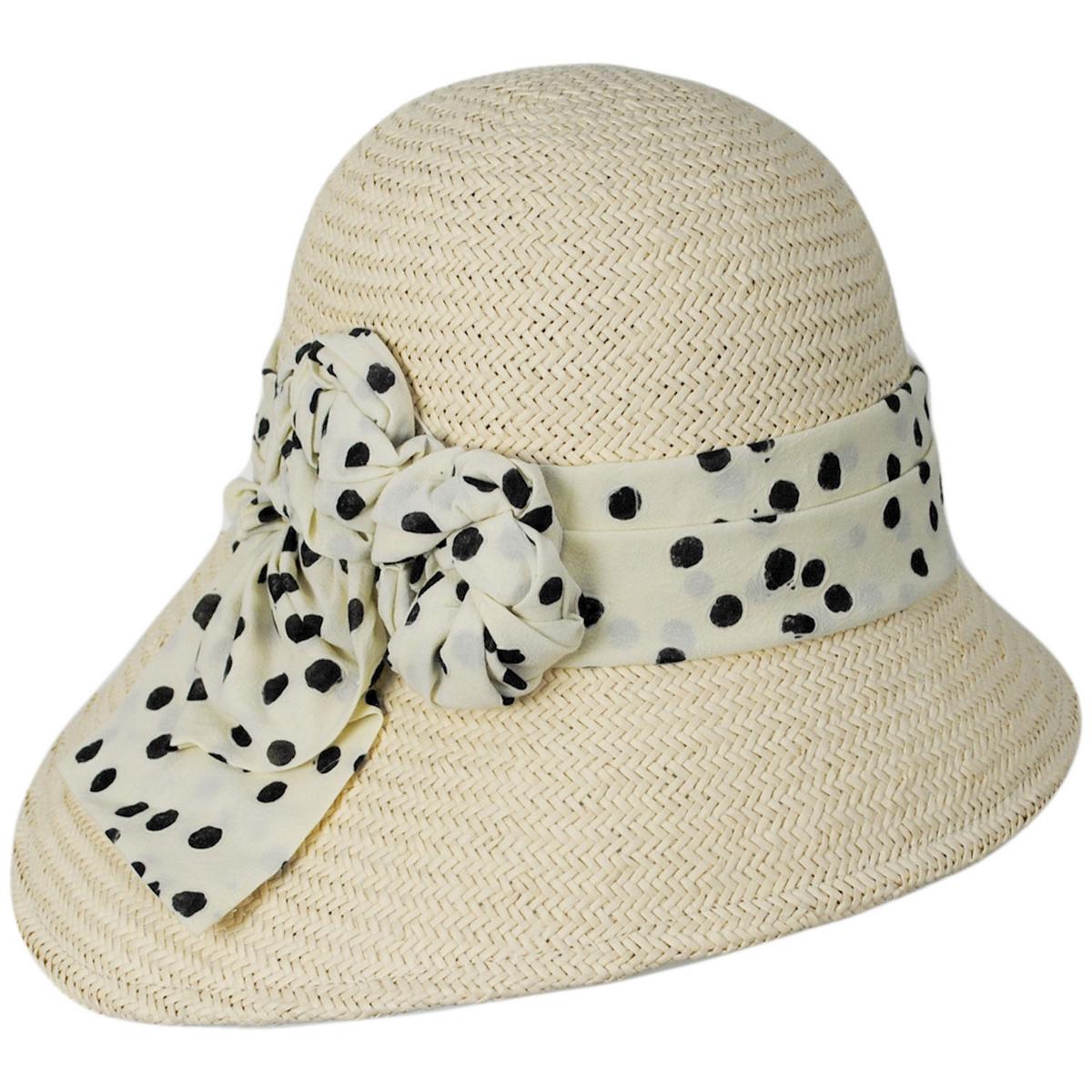 Kathy Jeanne | Polka Dot Toyo Straw Cloche Hat