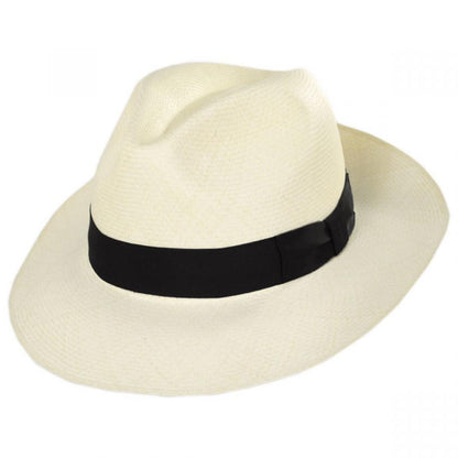 Bigalli | Diego Montecristi Fino Grade 20 Panama Straw Fedora Hat | 129231 | lead | NATURAL