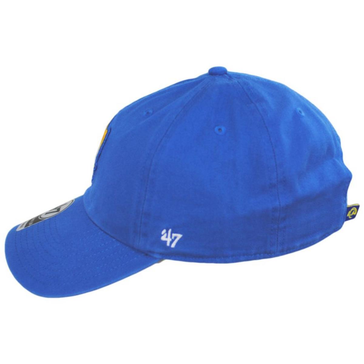 47 Brand | Los Angeles Rams NFL Clean Up Strapback Baseball Cap Dad Hat | 203582 | profile | BLUE
