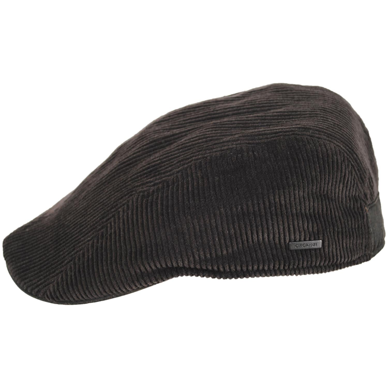Dorfman Pacific | Philip Corduroy Ivy Cap | 160162 | profile | DARK BROWN