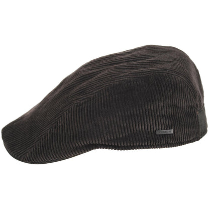 Dorfman Pacific | Philip Corduroy Ivy Cap | 160162 | profile | DARK BROWN