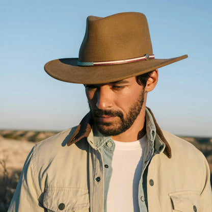 Stetson | USA 250th Bozeman Crushable Wool Felt Outback Hat | 130660 | lsfone | DRIFTWOOD