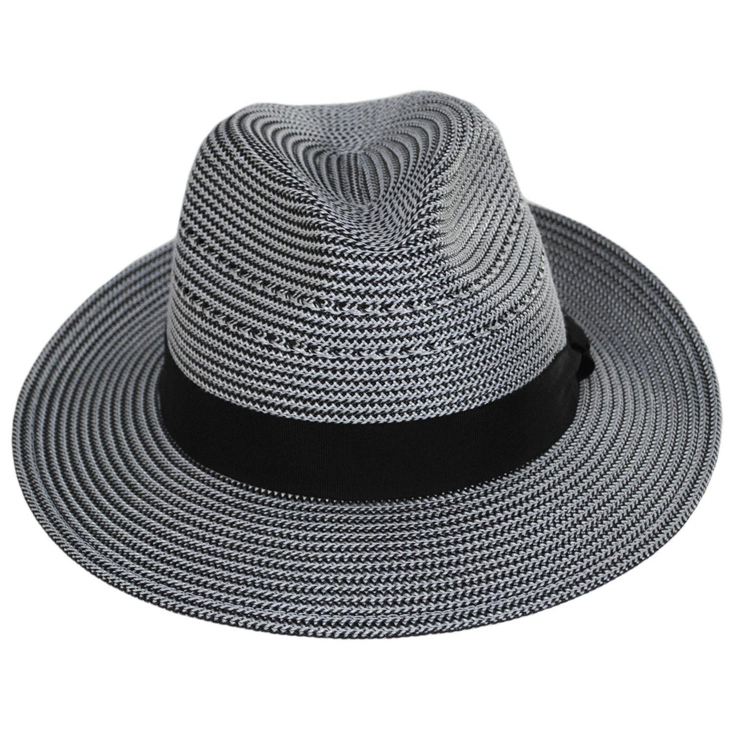 Bailey 1922 | Eli Vented Poly Straw Fedora Hat - Spring | 127751S | front | BLACK
