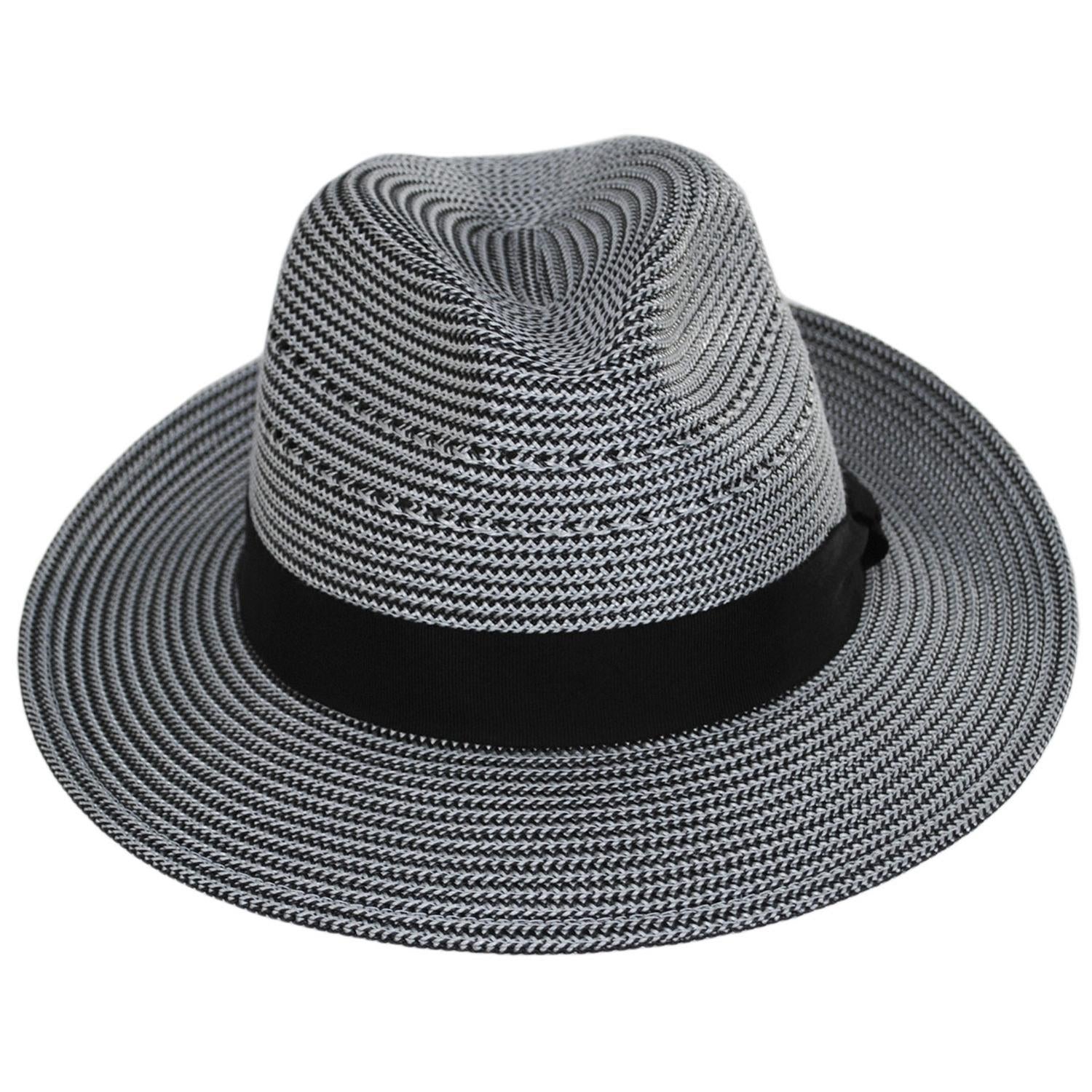 Bailey 1922 | Eli Vented Poly Straw Fedora Hat - Spring | 127751S | front | BLACK