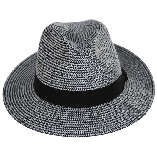 Bailey 1922 | Eli Vented Poly Straw Fedora Hat - Spring | 127751S | front | BLACK