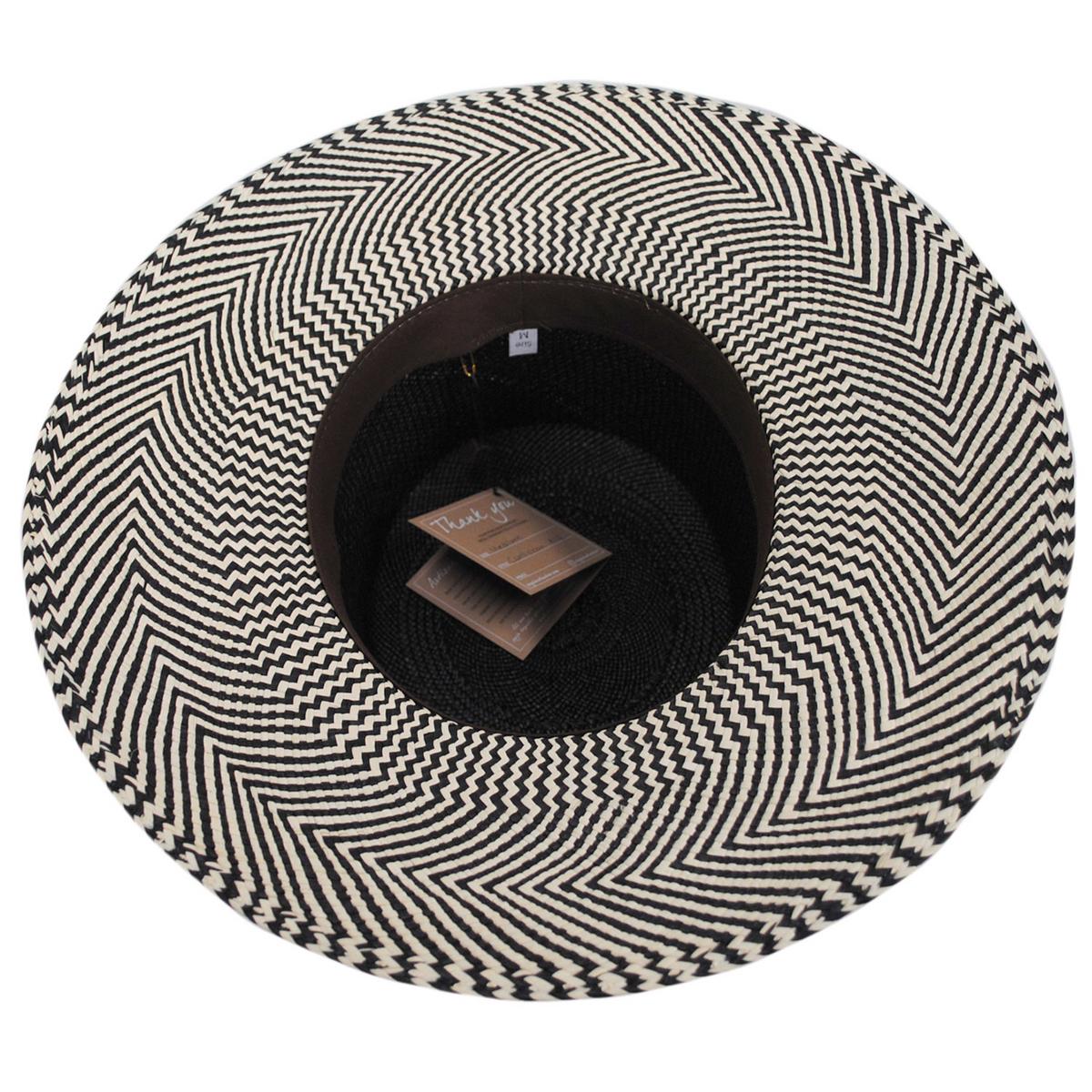 3 Regions Trade Co. | Cordoban Panama Straw Bolero Hat | 128753 | under | BLACK/NATURAL