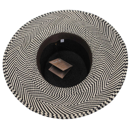 3 Regions Trade Co. | Cordoban Panama Straw Bolero Hat | 128753 | under | BLACK/NATURAL