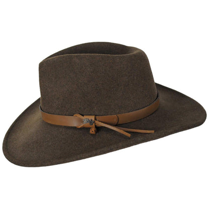 Bailey Western | Morgan Crushable Wool LiteFelt Western Hat | 130154 | profile | OLIVE MIX