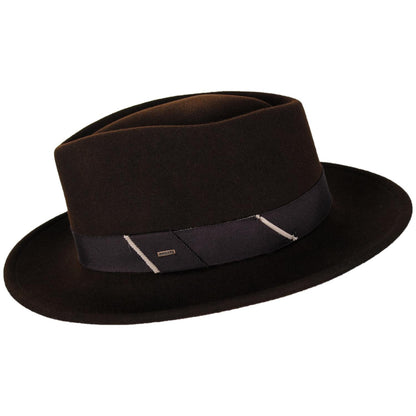 Bailey 1922 | Lasham Wool LiteFelt Fedora Hat | 133300 | profile | JAVA BEAN