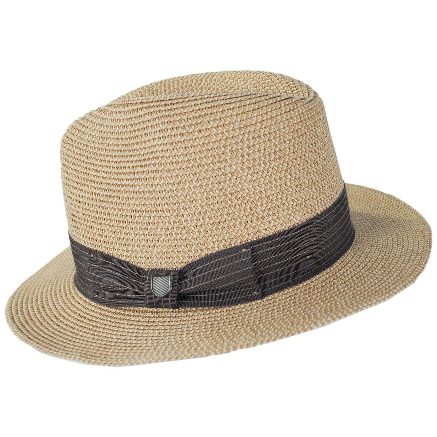 BRIXTON HATS | Roma Toyo Straw Fedora Hat | 128369 | profile | MULTI BROWN/CHOCOLATE