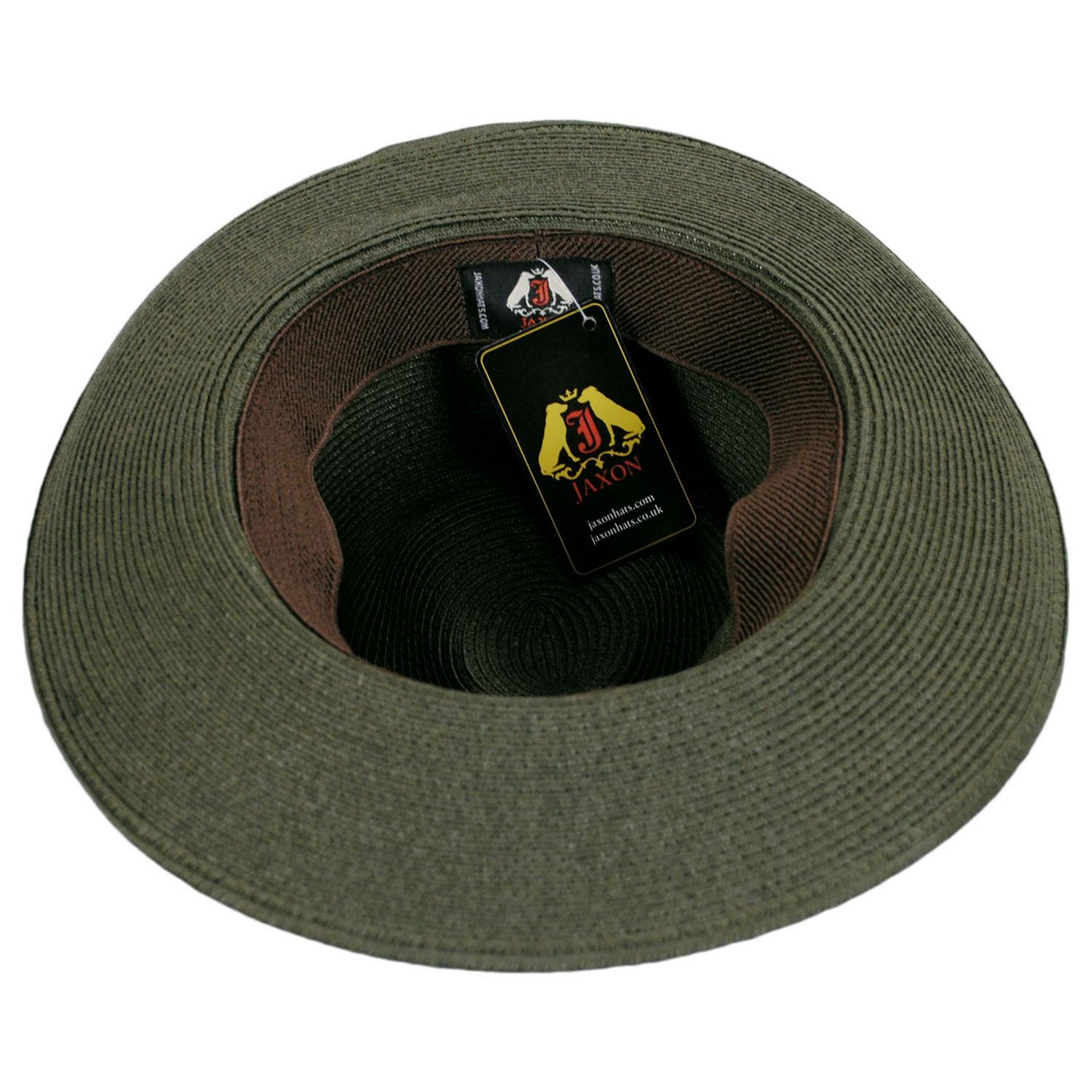 Jaxon Hats | Summer C-Crown Toyo Straw Fedora Hat | 129010 | under | OLIVE GREEN