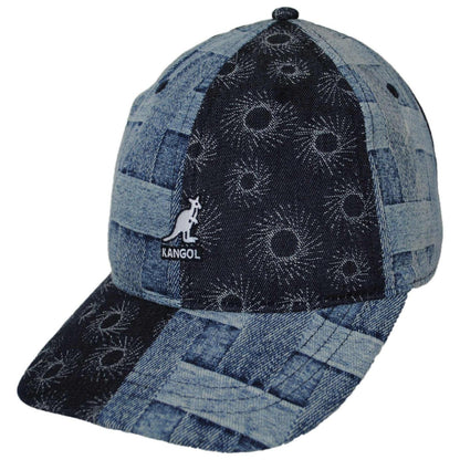 Kangol | Denim Mashup Strapback Baseball Cap Dad Hat | 201132 | lead | BLUE PICNIC