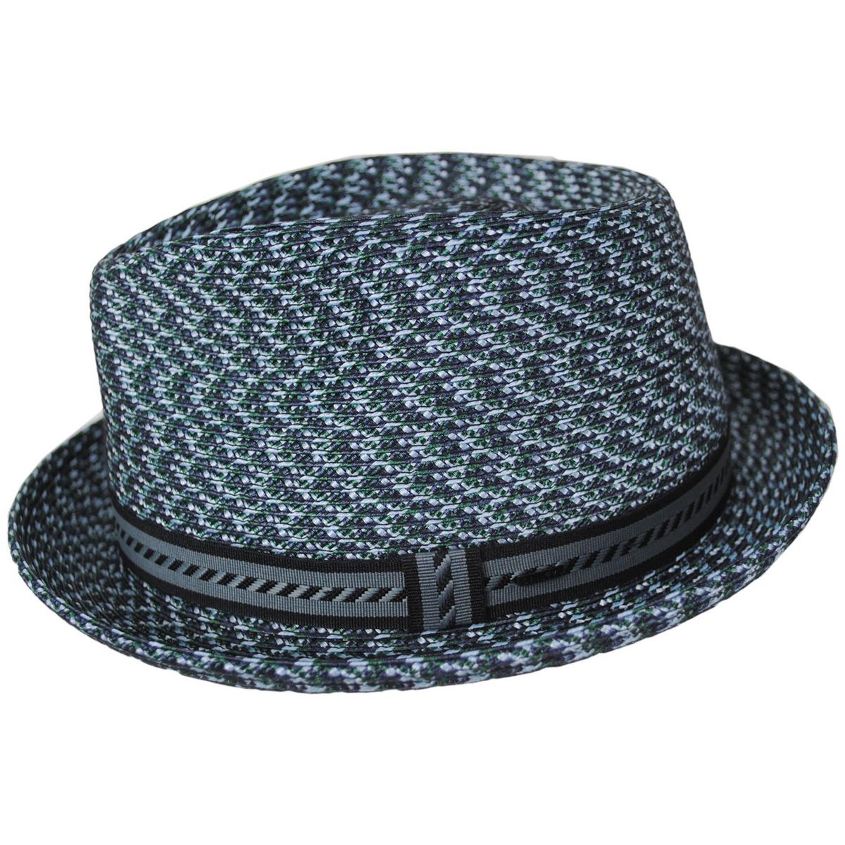 Bailey 1922 | Mannes Poly Braid Fedora Hat - Fashion Colors | 127844A | profile | MIDNIGHT BLUE