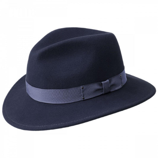 Bailey 1922 | Curtis Wool LiteFelt Safari Fedora Hat | 130019 | lead | NAVY