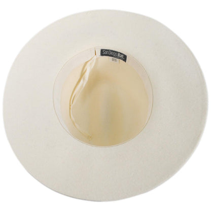 San Diego Hat Company | Prairie Wool Felt Packable Fedora Hat | 125208 | under | IVORY