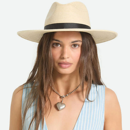 BRIXTON HATS | Harper Palm Straw Fedora Hat | 104065 | lsfone | NATURAL