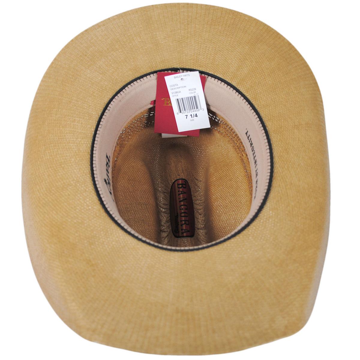 Bailey Western | Costa Bangora Straw Western Hat | 127915 | under | RUSTIC