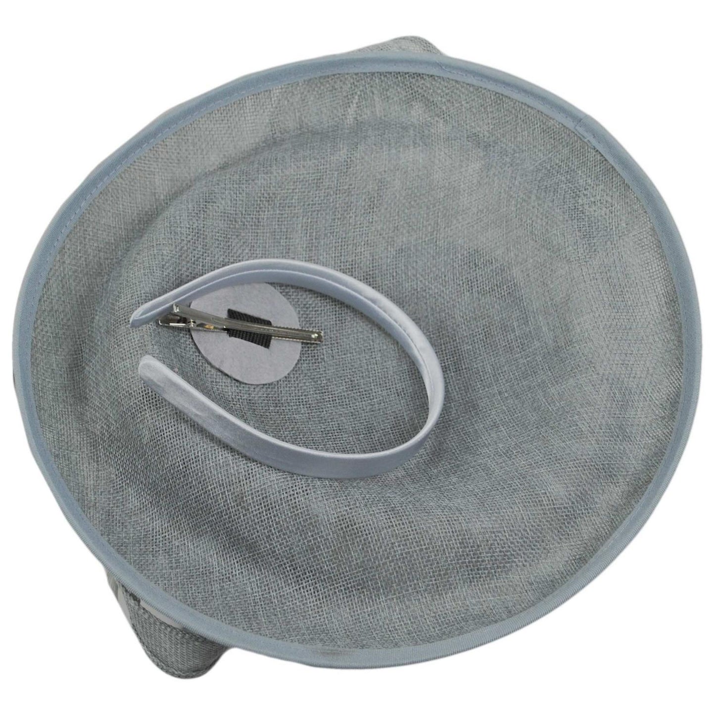 Sophia | Ribbon & Flax Linen Fabric Fascinator Hat | 122904 | under | GREY