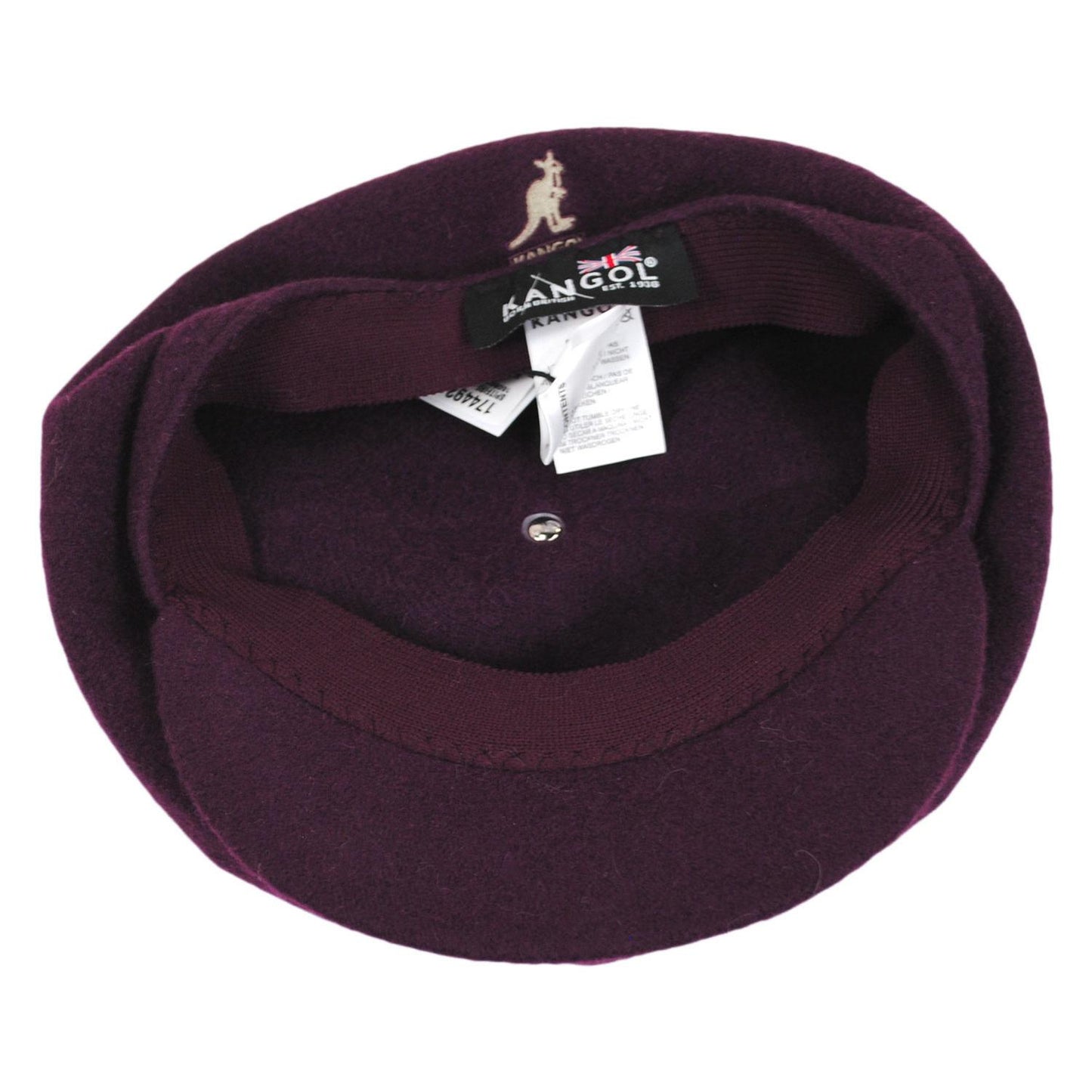 Kangol | Spitfire Wool Newsboy Cap | 160801 | under | WINE