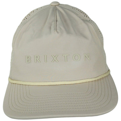 BRIXTON HATS | Alpha Journey Performance Strapback Baseball Cap | 201734 | front | WARM GREY